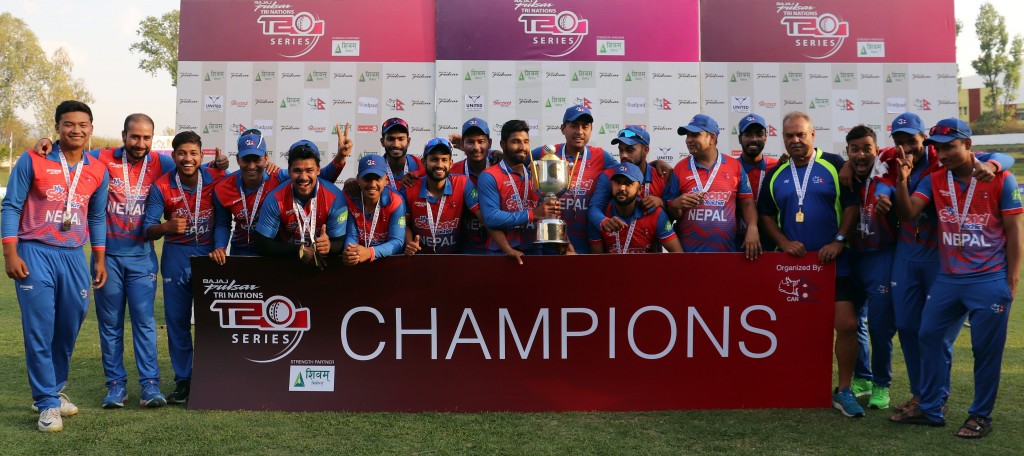 त्रिदेशीय टी–२० क्रिकेट सिरिजको उपाधि नेपाललाई