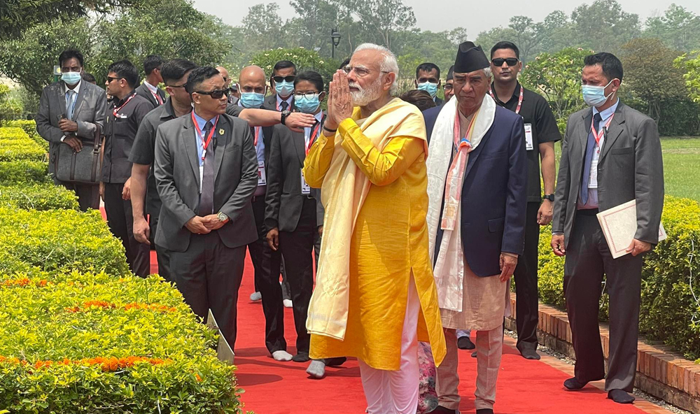 भारतीय प्रधानमन्त्री नरेन्द्र मोदी लुम्बिनीमा (तस्‍बिरहरु)