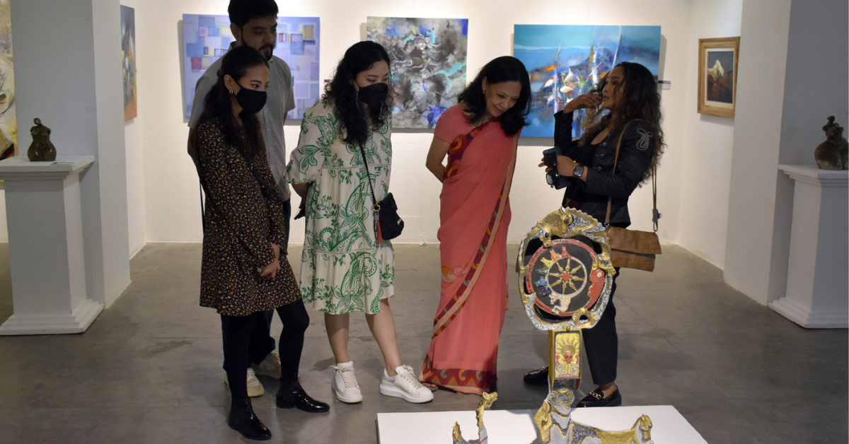 कला परिषद्मा 'हिमालय आर्ट फेस्टिभल' हुँदै, वरिष्ठ कलाकार हरिप्रसाद शर्माको चित्र अक्सनमा